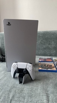 Playstation 5 1TB + stacja ładująca + 4 gry