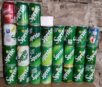 Puszki Pepsi, Sprite, 7Up, Fanta, Dr Pepper i inne