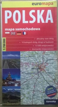 Mapa samochodowa Polski Mapa Polski