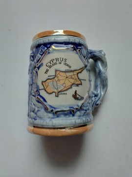 KUFEL Kolekcjonerski CYPR Ceramika Szkliwo +GRATIS