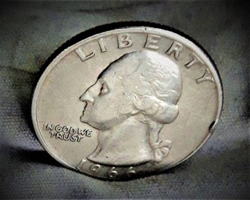 QUARTER  WASHINGTON  DOLLAR---1966---  USA