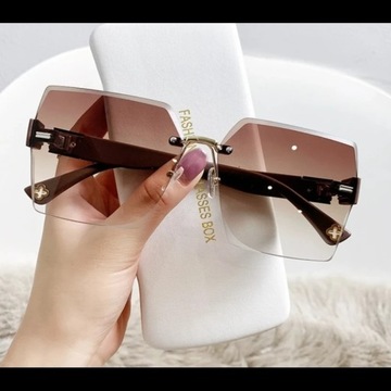 Okulary przeciwsłoneczne z brązowymi szkłami