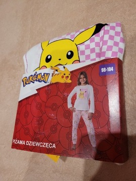 Bawełniana piżama dziewczęca 98 104 Pokemon