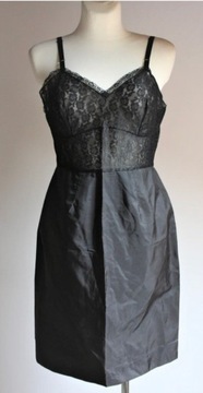 St.Michael vintage czarna sukienka koronkowa 40 L
