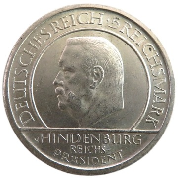 5 Marek Hindenburg 1929 A Weimar