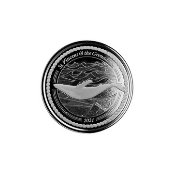 Srebrna moneta 1 oz ag St. Vincent Humpback 2021