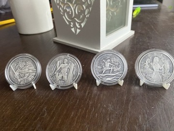 Srebrne monety Mity i Legendy 4 monety antique