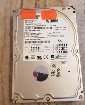 Dysk Twardy HDD IDE ATA WD800 80 GB 7200rpm