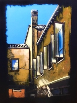 Malczewski ”At noon, Venice” acrylic,canvas,80x60.