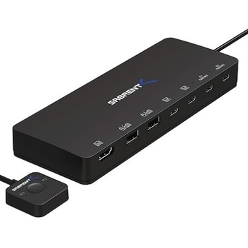 Sabrent 2-portowy przełącznik KVM USB-C 60 W 