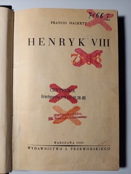 Henryk VIII Francis Hackett 1939