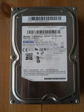 Dysk HDD 640 GB Samsung HD642JJ 3,5 SATA