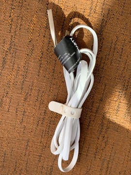 Kabel USB-microUSB 1.4m płaski biały Nowy "SMARTY"