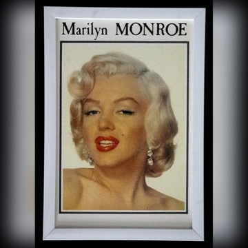 Marilyn Monroe. Pocztówki z lat 80 i 90 w ramce.