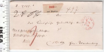 Niemcy BRESLAU List koperta dokument 1873 rok