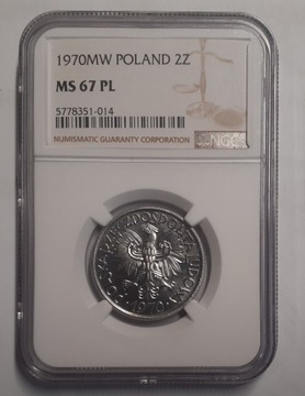 2 zł Jagody 1970 NGC MS67 PL 