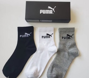 Skarpety PUMA 5pack białe, czarne, szare + pudełko