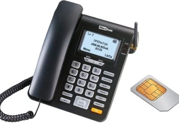 Telefon dla seniora Maxcom MM28D sim stacjonarny 