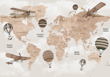 Mapa świata dla Małego Odkrywcy plakat 100x70 