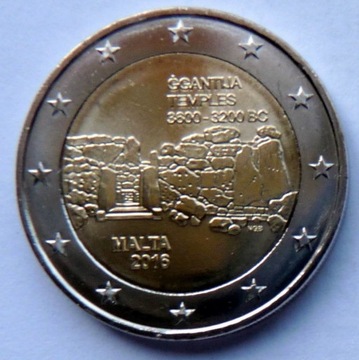 MALTA  2016  2 EURO GGANTIJA   UNC  !!!!!!!