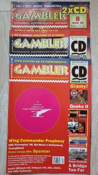 Czasopismo Gambler rocznik 1998 nr 2,7,8