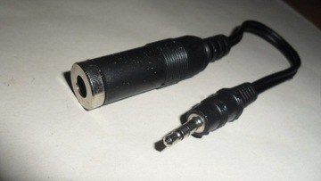 Adapter audio Jack - wtyk 3,5mm gniazdo 6,3mm