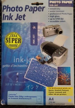 Papier fotograficzny Ink-Jet firmy CreationStar A4