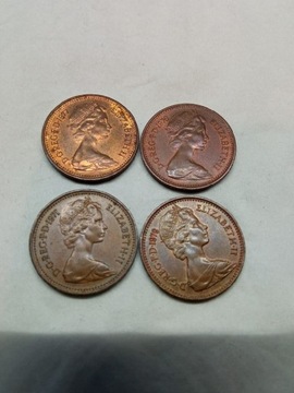 1 Penny 4 sztuki Elizabeth II