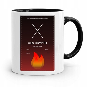 Kubek z nadrukiem- XEN Crypto - BURN -kryptowaluty