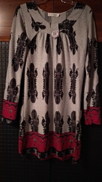 Efektowna, ciepła tuniko-sukienka r. S/M