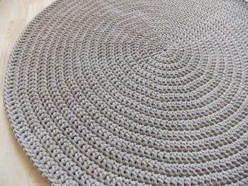 Okrągły dywanik ze sznurka bawełnianego 100cm 