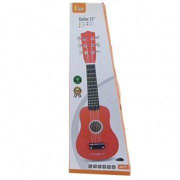 Drewniana gitara dla dzieci Czer. 21 cali 6 strun