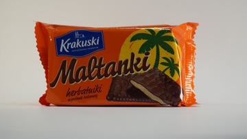 Krakuski Maltanki Herbatniki w polewie kakaowej 80 g