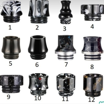 drip tip ustnik 810 koncowka czarny bialy