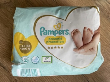 Pieluchy Pampers P3 dla dzieci < 500g dla lalek