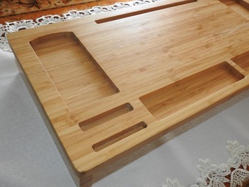  Drewniana półka nakładka organizer na biurko