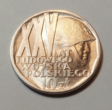 10 złotych 1968 - XXV lat LWP