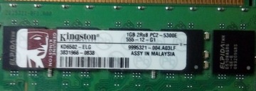 Pamięć ECC DDR2 4x1GB Kingston KD6502-ELG 2xR8