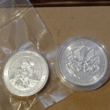  Kraken i Wilkołak Kreatury Północy- 2x 2oz 999