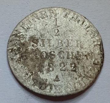 1/2 Silber Groschen  1822 A Niemcy-Prusy