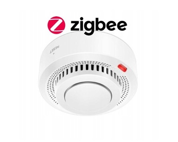 Czujnik dymu pożaru ZigBee Tuya alarm syrena AAA