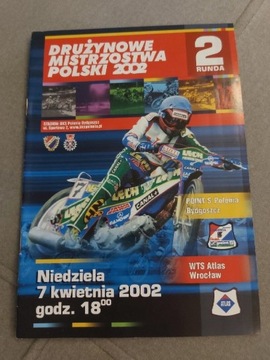 Program Żużel Polonia Bydgoszcz - Wrocław 2002