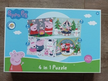 Świnka Peppa. Puzzle. 4 w 1