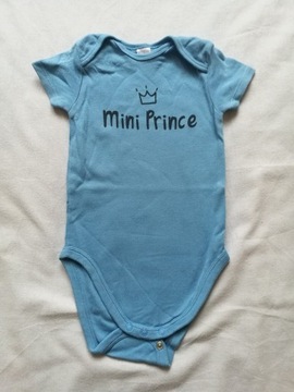 Body 86 cm C&A krótki rękaw napis Mini Prince