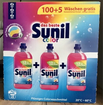 Sunil Color niemiecki płyn do prania kolor 3x1,9l