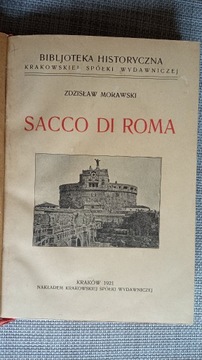 Morawski, Sacco di Roma, 1921
