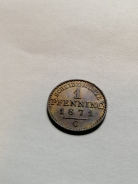 Niemcy 1 Pfennig 1871 r C 