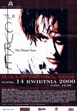 Plakat koncertowy The Cure - Łódź 2000