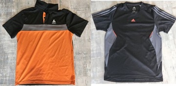 Dwie markowe koszulki sportowe Odlo i Adidas roz. S