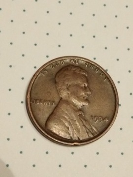 Moneta 1 cent usa Lincoln 1934